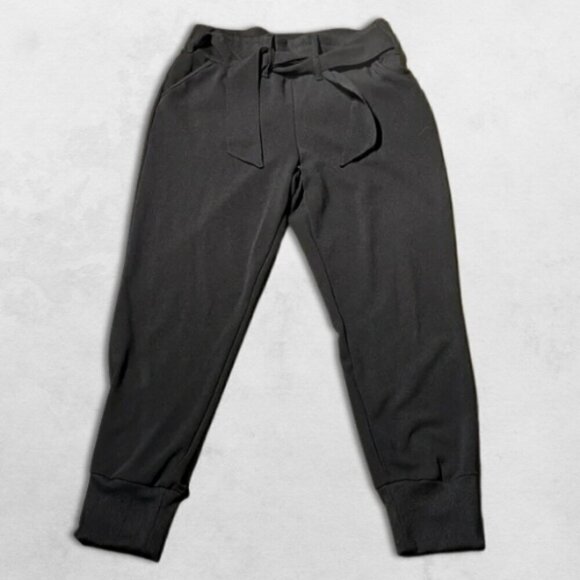 Rewash Tie Waist Jogger Dress Pants Functional Pockets Stretchable Black W Large - Picture 1 of 5